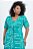 Vestido Plus Size Midi Verde Com Estampa Off White E Fendas Frontais - 246041 - Imagem 3