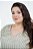 Vestido Plus Size Midi Verde Com Listras Off White Em Linho - 257085 - Imagem 4