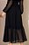Vestido Maxi Midi Preto Em Chiffon Com Poá Acompanha Faixa Jany Pim - 6253 - Imagem 6