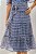 Vestido Midi 115 Cm Estampado Em Chiffon Acompanha Faixa Laura Rosa - 810882 - Imagem 5