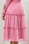 Vestido Midi 120 Cm Rosa Em Chiffon Acompanha Faixa Laura Rosa - 810969 - Imagem 6