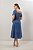 Vestido Midi 120 Cm Jeans Com Lastex Nas Costas Acompanha Faixa Laura Rosa - 810863 - Imagem 2