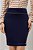 Saia Plus Size Lápis Jeans 55 Cm Com Pespontos Ocre Laura Rosa - 810872 - Imagem 1