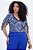 Blusa Plus Size Estampada Em Viscose Decote V Com Retilínea - 246243 - Imagem 1
