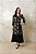 Vestido Plus Size Maxi Midi Preto Com Bordado Cru Acompanha Faixa Dazul - 4737 - Imagem 3