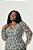 Vestido Plus Size Longo Verde Com Estampa Em Tule De Manga Longa Lisamour - 201993 - Imagem 4
