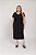 Vestido Plus Size Midi Preto Em Malha Com Detalhe Drapeado Lisamour - 202028 - Imagem 1