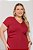 Vestido Plus Size Midi Marsala Em Malha Com Detalhe Drapeado Lisamour - 202028 - Imagem 2