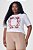 T-Shirt Plus Size Branca Com Estampa Frontal Em Meia Malha Lisamour - 202021 - Imagem 1