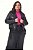 Jaqueta Plus Size Preta Em PU Com Zíper Frontal E Detalhe De Cinto Lisamour - 201547 - Imagem 1