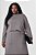 Conjunto Plus Size De Saia Maxi Midi E Casaco Cinza Em Moletinho Lisamour - 202048 - Imagem 2