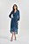Vestido Midi Azul Em Mini Plissê Texturizado De Manga Longa Doce Trama - 105246 - Imagem 1
