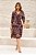 Vestido Estampado Transpassado Em Malha Stretch Com Manga 7/8 Clamila - 10778 - Imagem 1