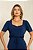 Conjunto De Saia Maxi Midi E Blusa Azul Em Malha Stretch Clamila - 10783 - Imagem 3