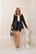 Blazer Preto Em Malha Neoprene Com Detalhe De Bolsos - 10161 - Imagem 1