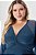 Vestido Plus Size Azul Em Mini Plissê Texturizado Com Lurex Lisamour - 201971 - Imagem 2
