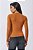 Blusa Terracota De Manga Longa Em Malha Microfibra Térmica Doce Trama - 104430 - Imagem 2