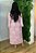 Vestido Maxi Midi Chemise Plus Size Rosa Com Estampa Off White Acompanha Faixa - 42380 - Imagem 2