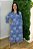 Vestido Maxi Midi Chemise Plus Size Azul Com Estampa Off White Acompanha Faixa - 42380 - Imagem 1