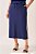 Conjunto De Saia Maxi Midi Plus Size Azul Com Detalhe De Listras - 13478 - Imagem 4
