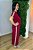 Conjunto De Saia Maxi Midi Plus Size Vinho Com Detalhe De Listras - 13478 - Imagem 3