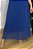 Vestido Plus Size Maxi Midi Azul Em Chiffon Acompanha Faixa Simple Life - 15379 - Imagem 4