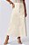 Saia Maxi Midi Off White Em Couro PU Com Fechamento Frontal Em Botão Doce Trama  - 105320 - Imagem 3