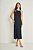 Vestido Maxi Midi Preto Com Detalhe Branco Sem Manga Em Ribana Canelada Doce Trama - 104911 - Imagem 1