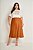 T-Shirt Plus Size Off White Com Detalhe Em Vivo Terracota Em Malha Doce Trama - 105557 - Imagem 2