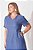 Vestido Azul Plus Size De Manga Curta E Bolsos Frontais Funcionais - 42391 - Imagem 3