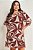 Vestido Plus Size Estampado Em Tule Com Manga 3/4  Doce Trama - 105545 - Imagem 2