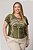 Blusa Plus Size Verde Em Malha E Estampa Frontal Em Viscocrepe Lisamour - 202076 - Imagem 1