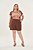 Blusa Plus Size Marrom Em Malha E Estampa Frontal Em Viscocrepe Lisamour - 202076 - Imagem 2