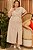 Saia Maxi Midi Plus Size Listrada Em Sarja Viscolinho Com Fenda Frontal Lisamour - 202081 - Imagem 2