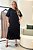 Vestido Plus Size Preto Maxi Midi Com Vinco Vocco Plus - 86808 - Imagem 1