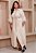 Vestido Plus Size Longo Cru Em Viscopoly Acompanha Cinto Valentina Ferreira - 46048 - Imagem 3