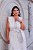 Vestido Plus Size Longo Branco Em Couro PU Acompanha Faixa Valentina Ferreira  - 46002 - Imagem 4