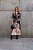 Vestido Maxi Midi Estampado Em Viscose Com Botões Frontais E Acompanha Cinto - 25038 - Imagem 1