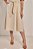 Vestido Midi Cru Em Linho Semi Evasê E Acompanha Faixa Laura Rosa - 811067 - Imagem 4