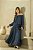 Conjunto De Saia Longa Azul Com Poá Texturizado Em Crepe - S3252 - Imagem 5