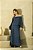 Conjunto De Saia Longa Azul Com Poá Texturizado Em Crepe - S3252 - Imagem 2