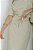 Conjunto De Saia Maxi Midi Listrada De Off White E Verde Em Algodão - S3248 - Imagem 2