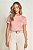 T-Shirt Rose Em Meia Malha E Gola Em Ribana Canelada Doce Trama - 105145 - Imagem 1