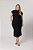 Vestido Midi Preto Em Ribana Canelada Com Fenda Lateral Lisamour - 202072 - Imagem 1