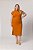 Vestido Midi Conhaque Em Ribana Canelada Com Fenda Lateral Lisamour - 202072 - Imagem 1