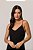 Vestido Maxi Midi Preto De Alça Em Chiffon Acompanha Faixa Doce Trama - 105484 - Imagem 2