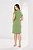Vestido Plus Size Verde Transpassado Com Detalhe Drapeado Clamila - 10823 - Imagem 2