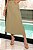 Saia Midi Verde Plus Size Em Viscolinho Com Bolsos Frontais Dazul - 5657 - Imagem 1