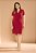 Vestido Vermelho Transpassado E Com Detalhe De Argola Clamila - 10801 - Imagem 1
