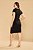 Vestido Preto Em Malha Stretch Transpassado Com Drapeado Clamila - 10770 - Imagem 2